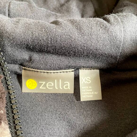 ZELLA Womens Cloud Soft Oversized Full Zip Hooded Teddy Coat Jacket Gray XS Boho - Picture 8 of 12